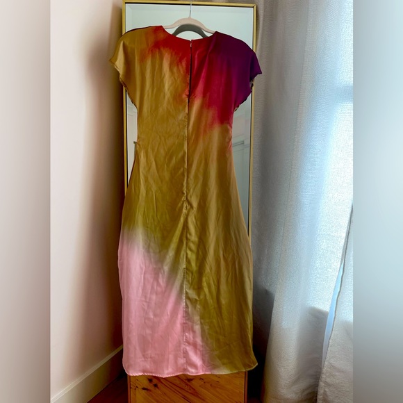 Silk multi color slip dress - Picture 2 of 3